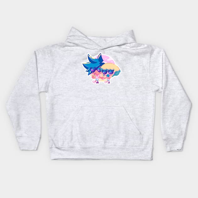 Summer Galolio Kids Hoodie by OkiComa